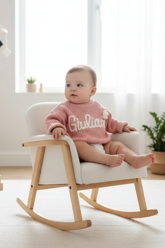 Baby three-quarter angle in chair