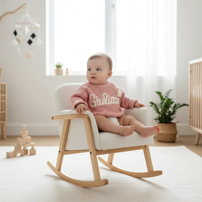 Baby three-quarter angle in chair