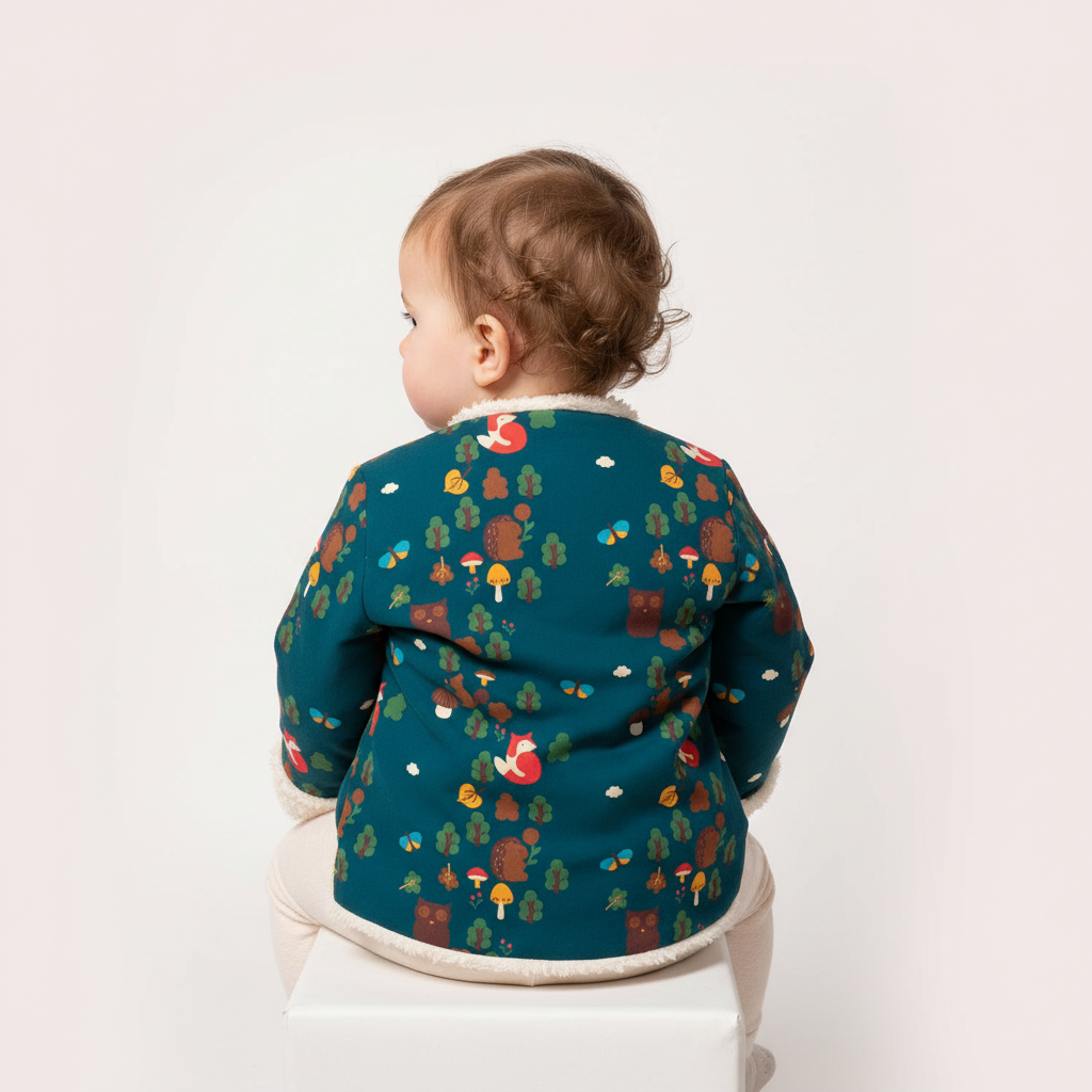 Baby woodland jacket - back view