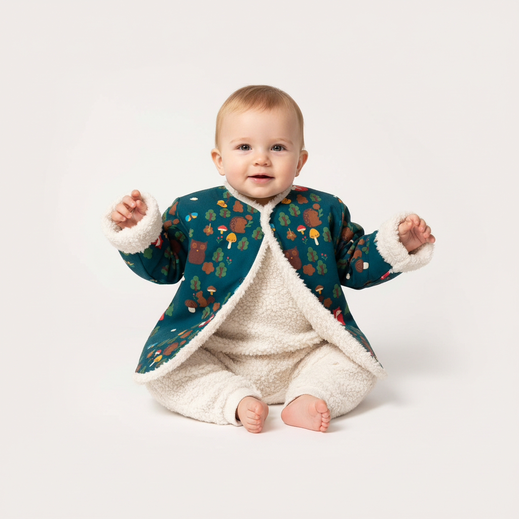 Baby woodland jacket - lining detail