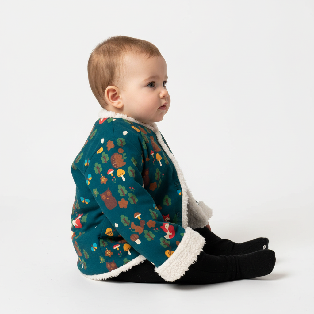 Baby woodland jacket - side view