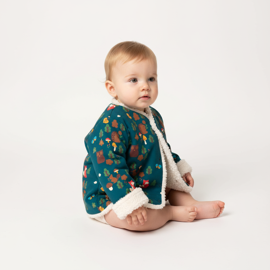 Baby woodland jacket - three-quarter view