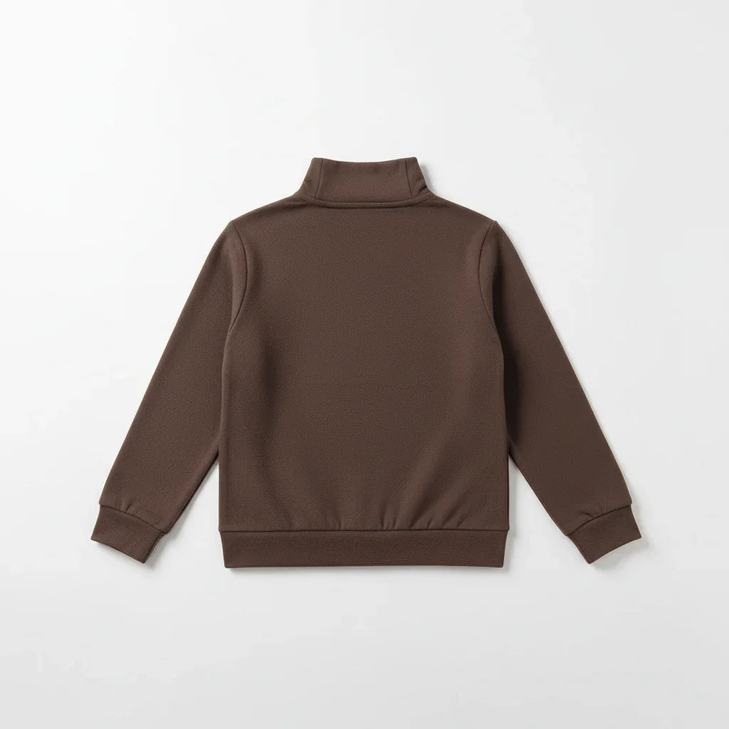Double Sided German Fleece Coffee Thickened Sweater