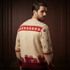 Back - Looking over shoulder, wood background