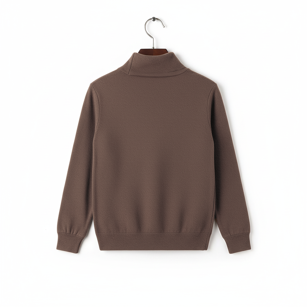 Double Sided German Fleece Coffee Thickened Sweater