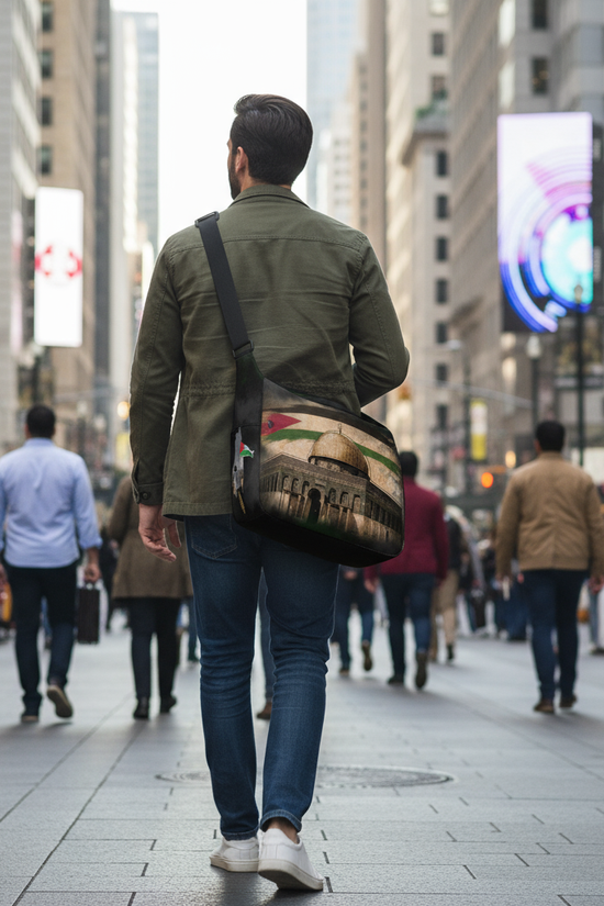 Back view - business street