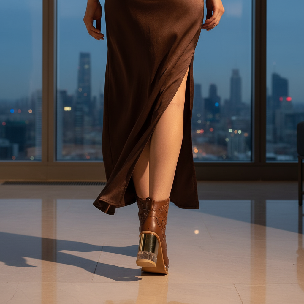 Back view in penthouse