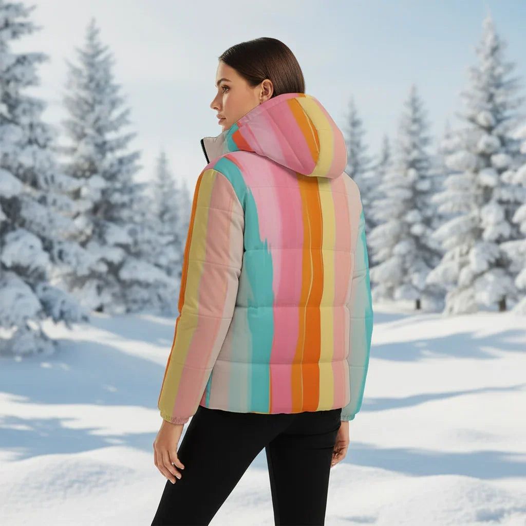 Back view in snow