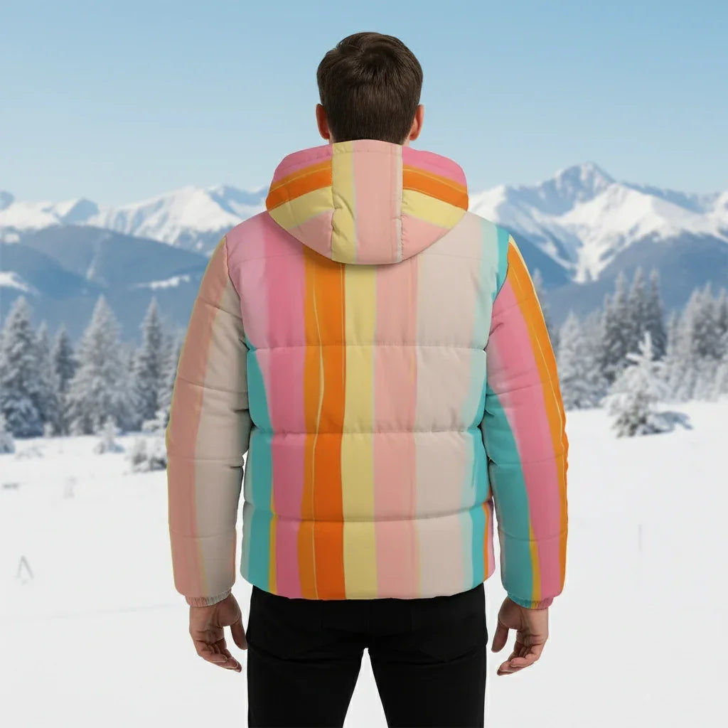 Back view in snow