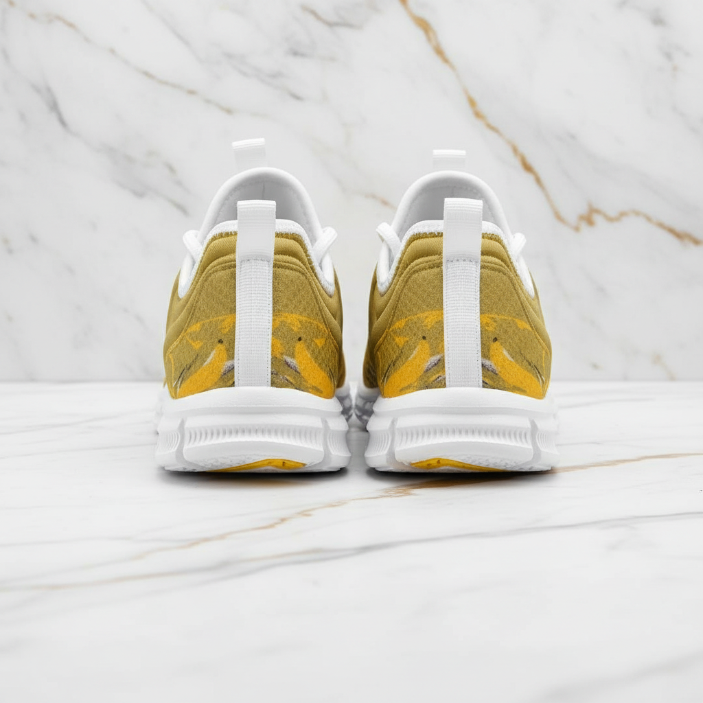 Back view on marble background