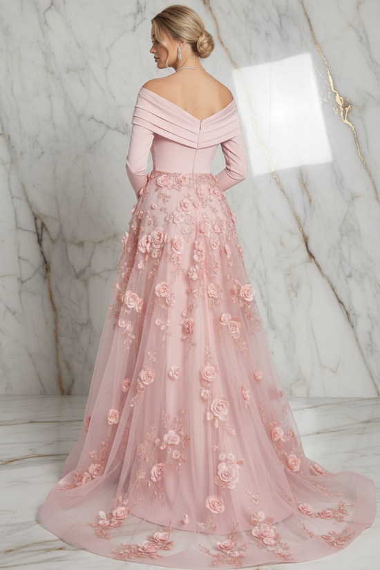 Back view - Pink gown