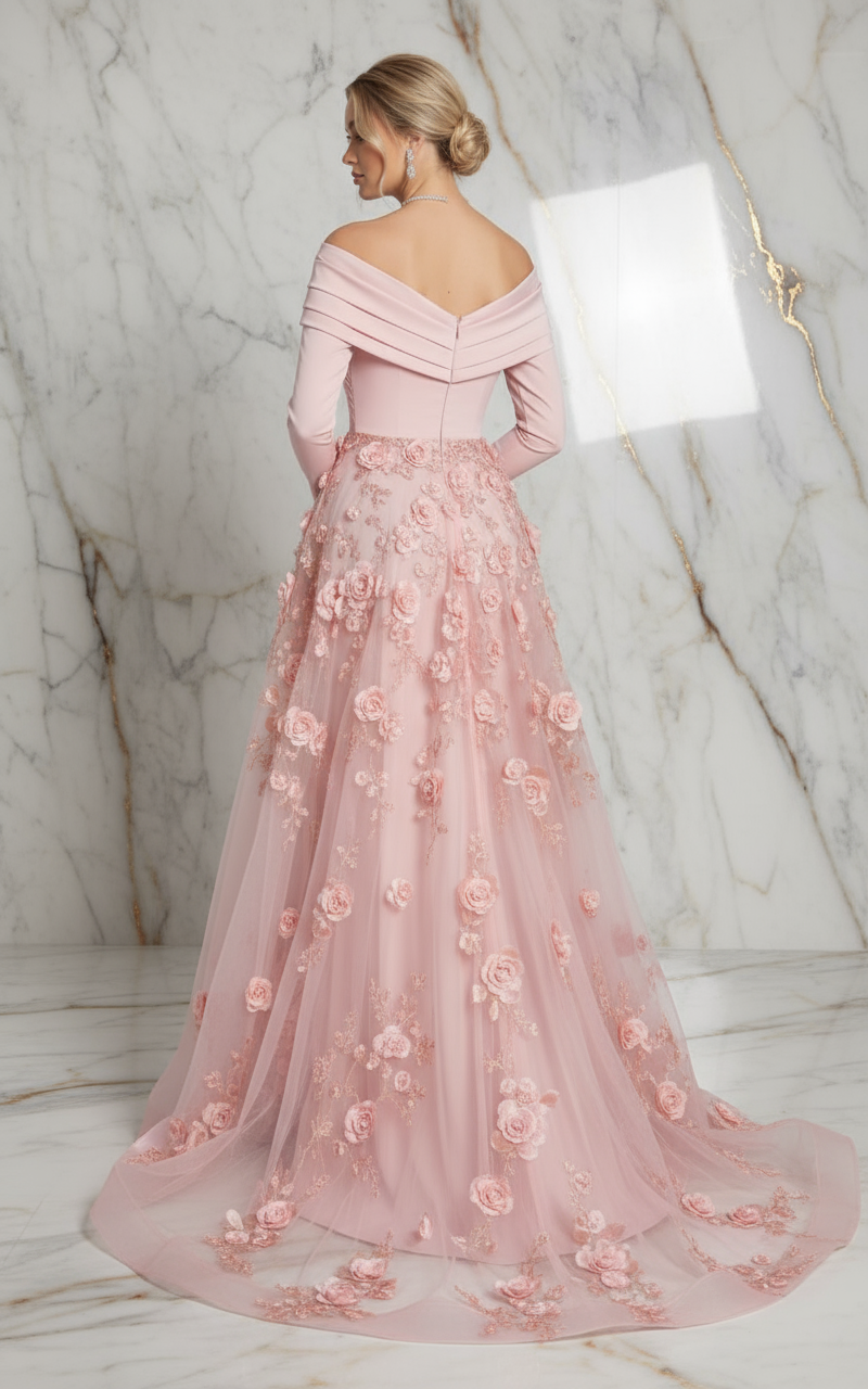 Back view - Pink gown