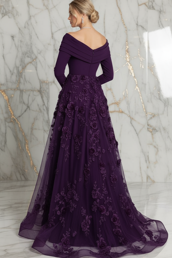 Back view - Purple gown