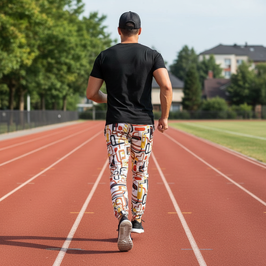 Back view running away