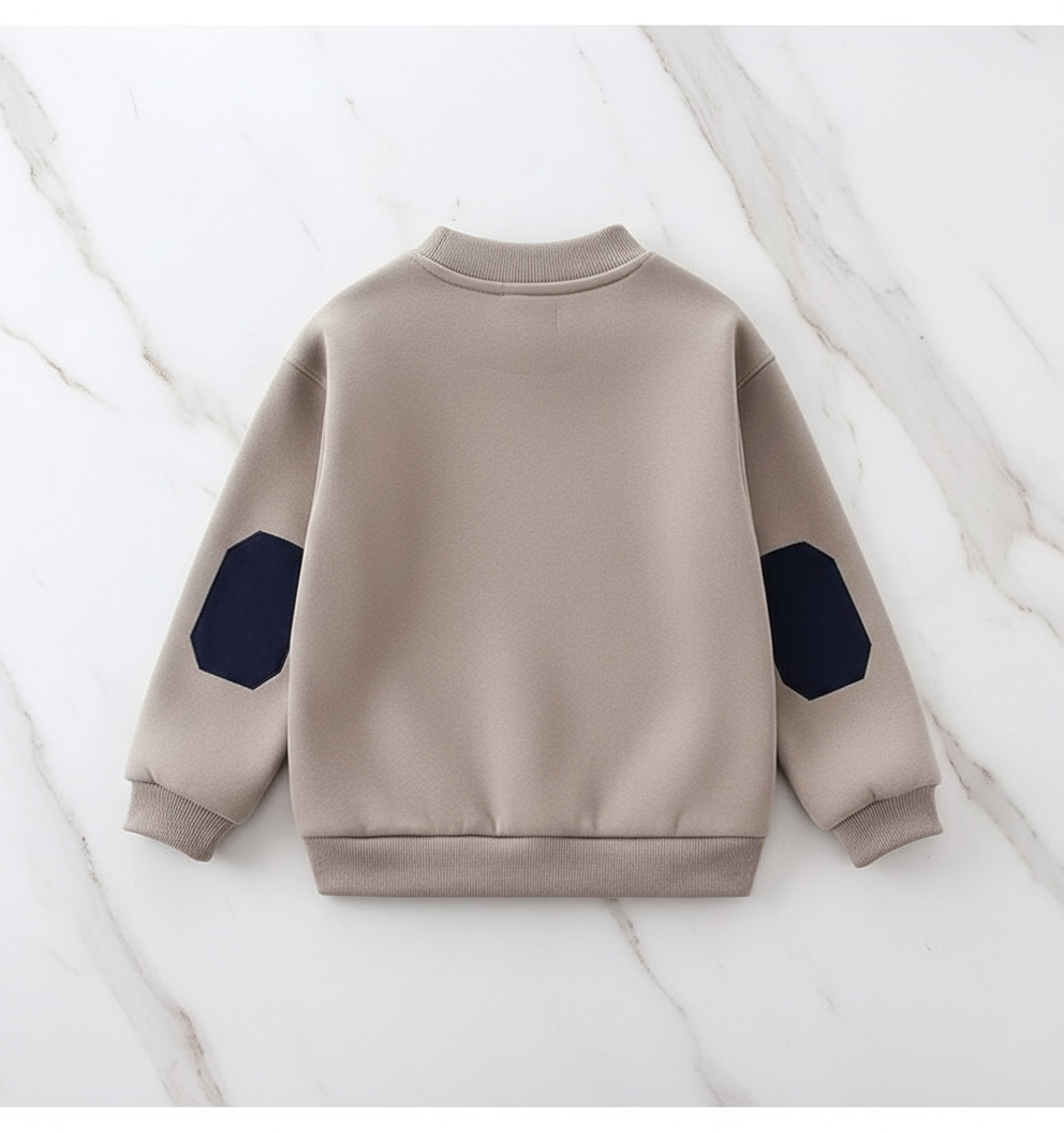 Back view showing collar and cuffs