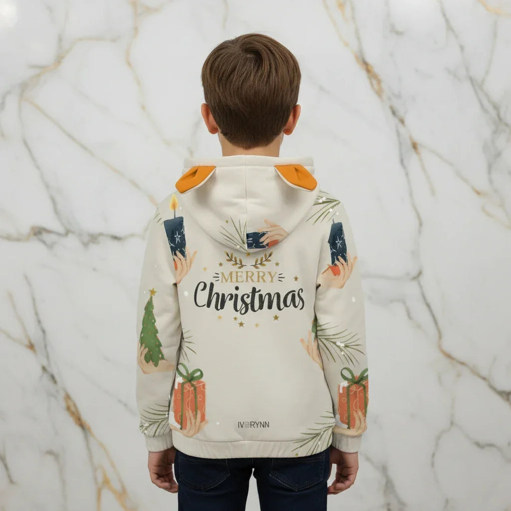 Back view showing Merry Christmas text