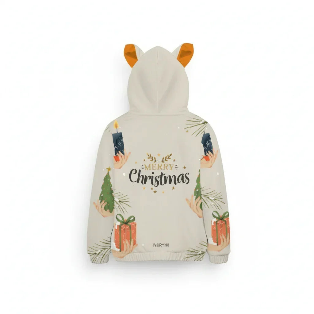 Back view showing Merry Christmas text