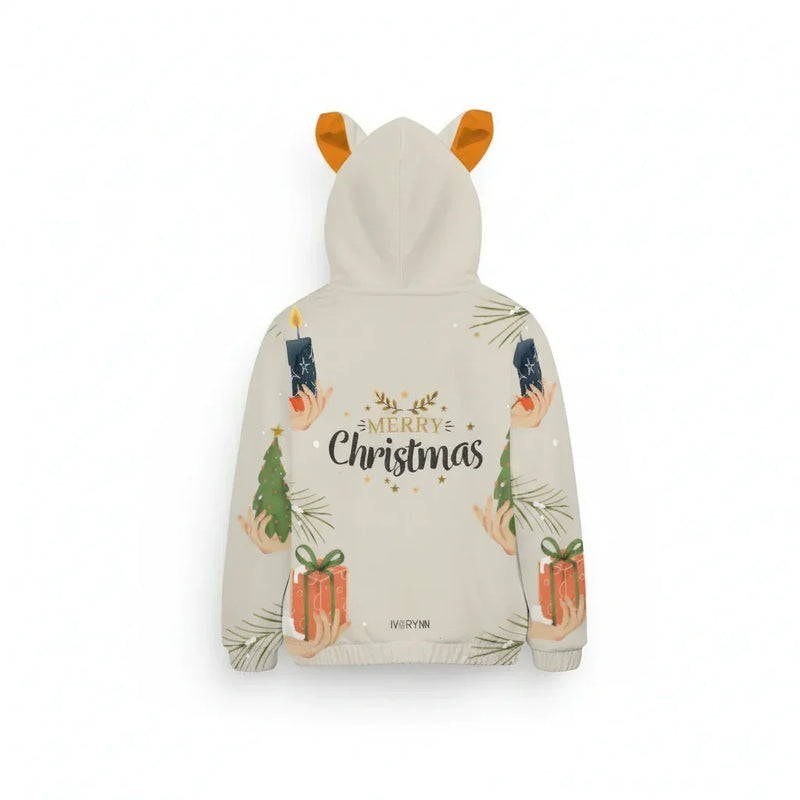 Back view showing Merry Christmas text