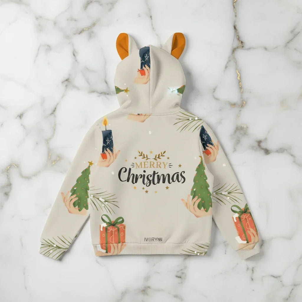 Back view showing Merry Christmas text