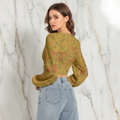 Back view showing ruched detail