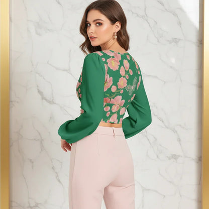 Back view styled with light pink pants