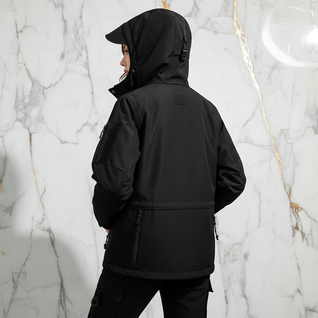 Back view with hood up