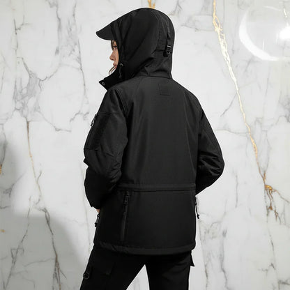 Back view with hood up