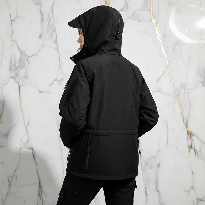 Back view with hood up