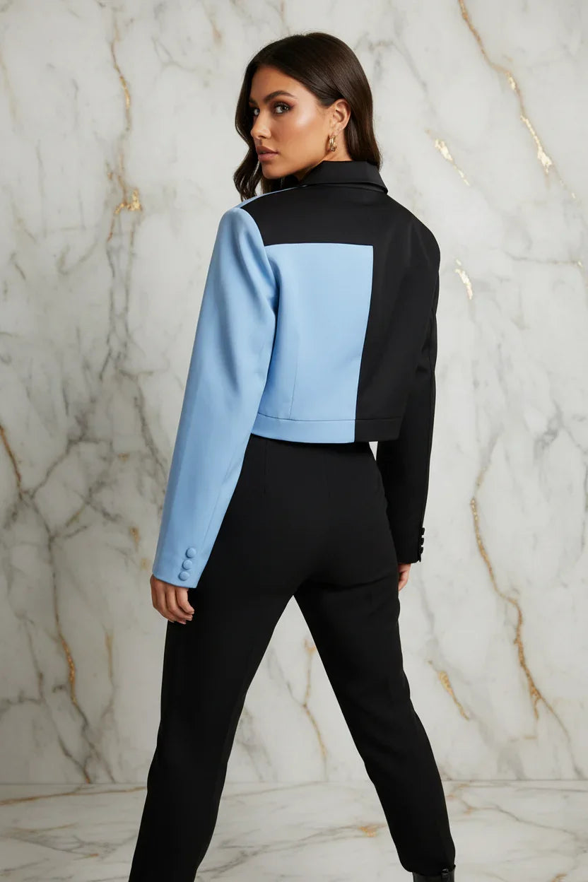 Back view with over-shoulder look