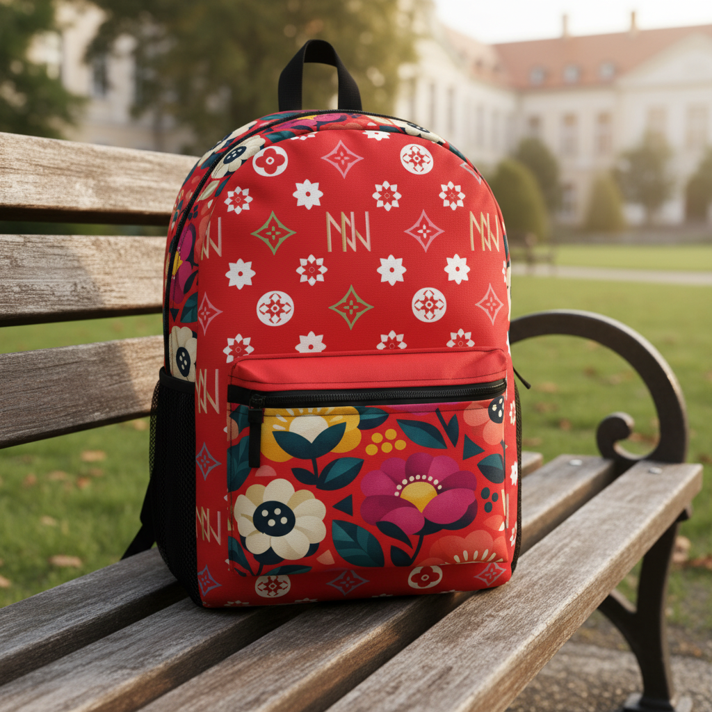Backpack Close-up - Park Bench