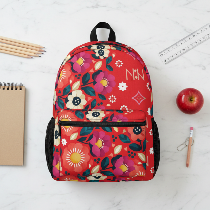 Backpack Flat Lay - Marble