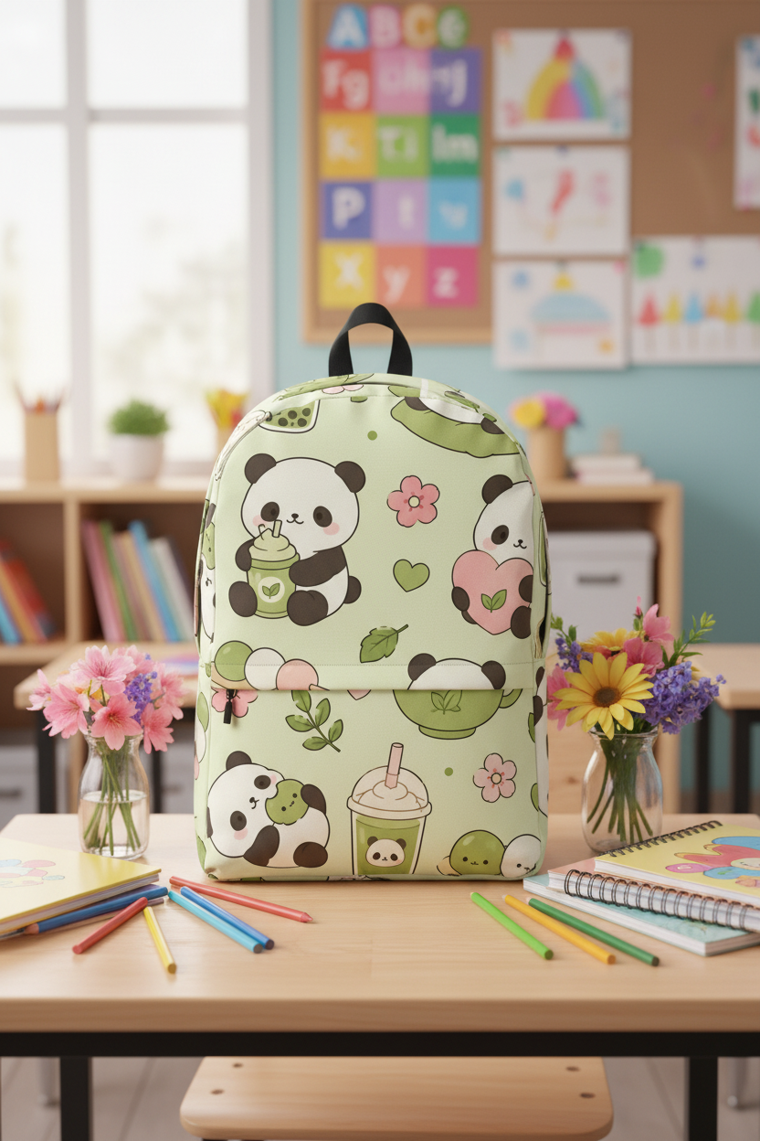 Backpack on study desk