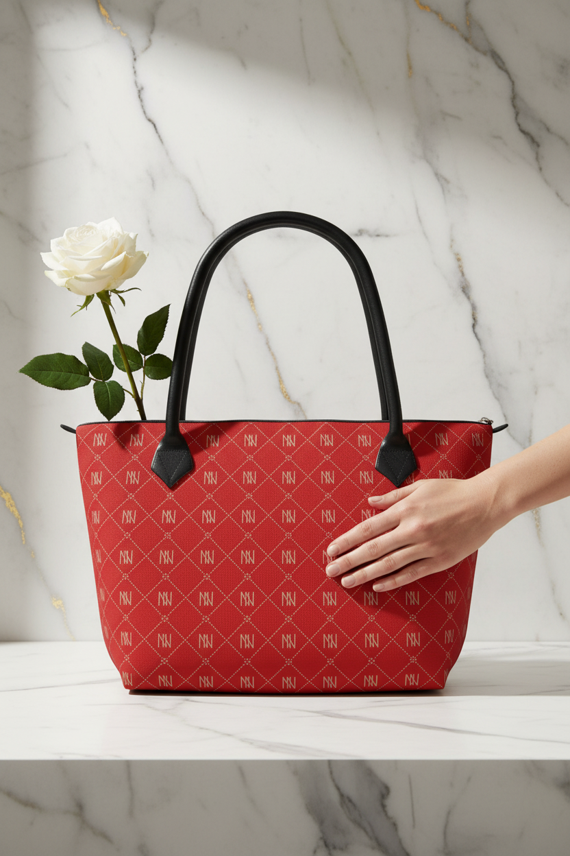 Bag with Long Stem Rose