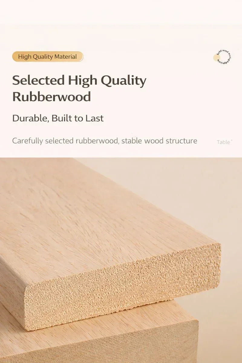 Solid Wood Movable Sofa Side Table