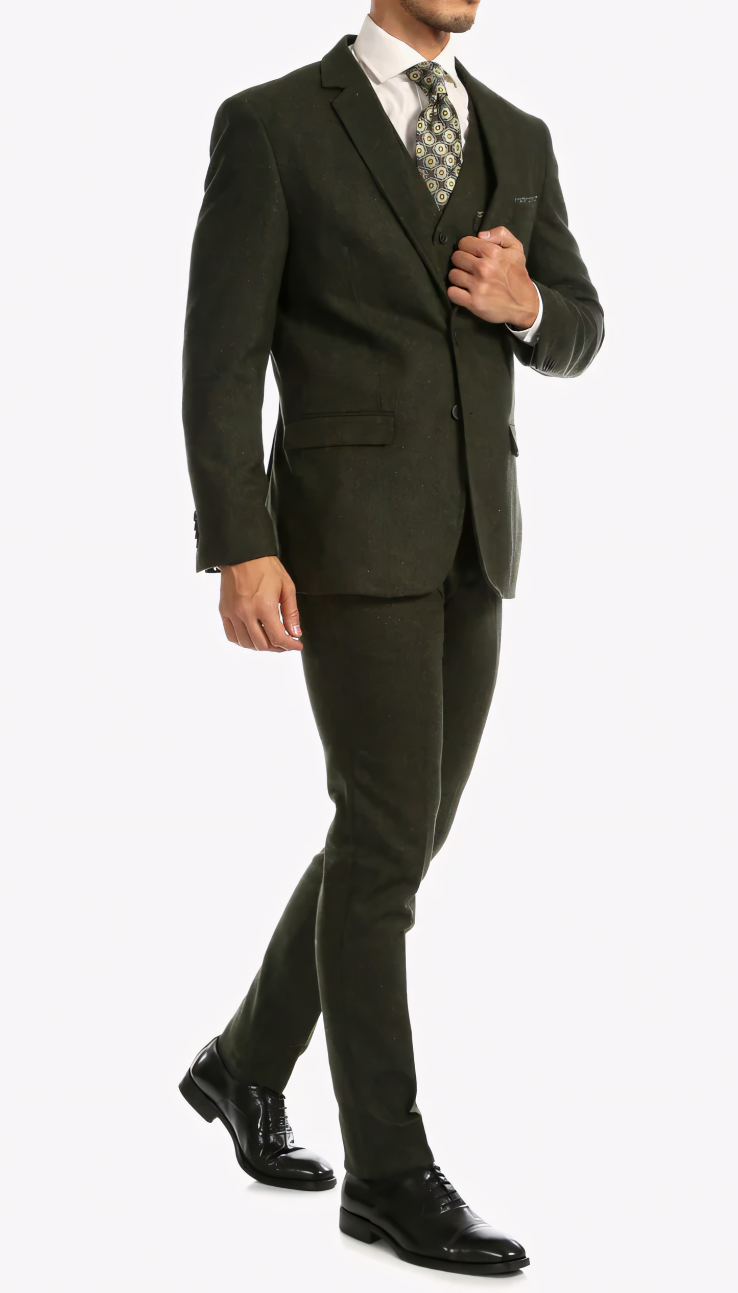 3-Piece Slim Fit  Hunter Green Suit
