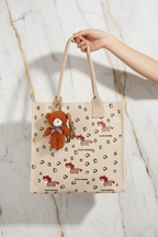 Beige Cute Puppy Bag