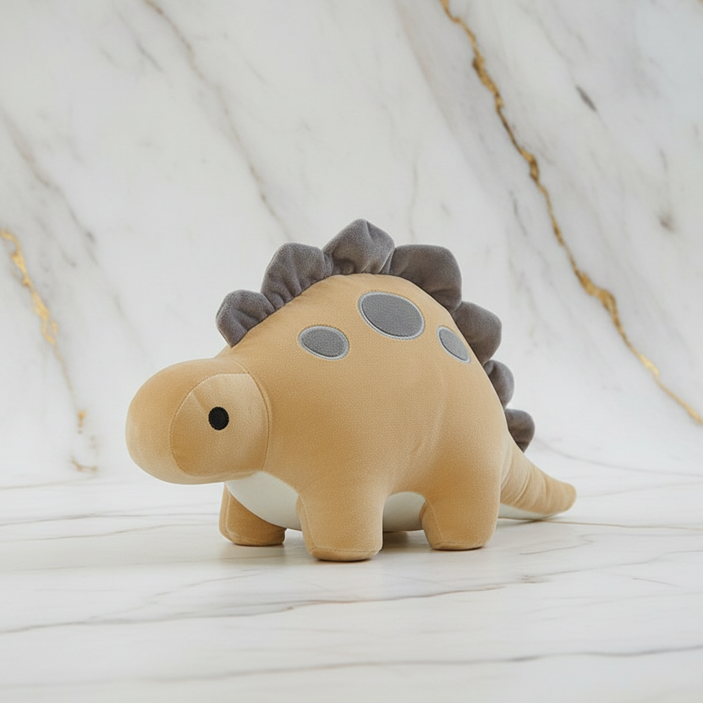 Beige dinosaur on marble