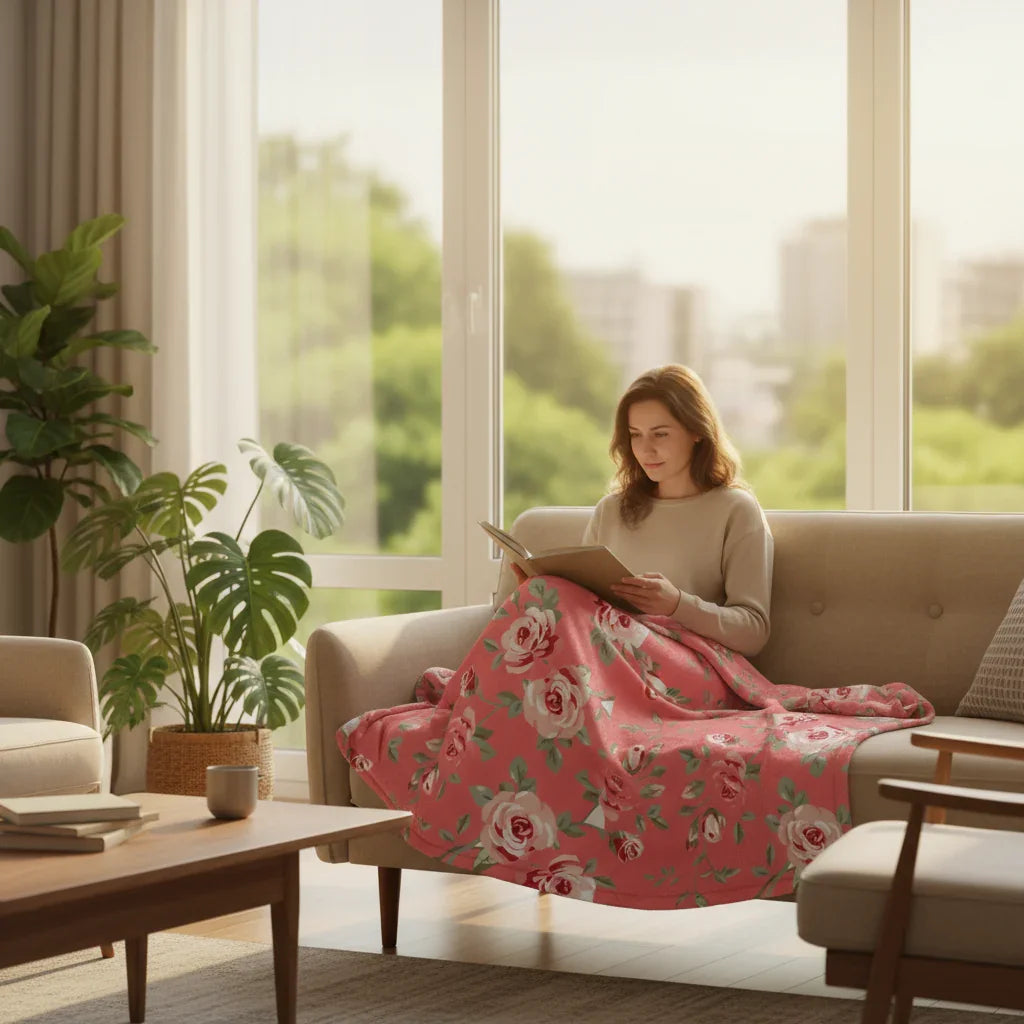 Beige Sofa Reading