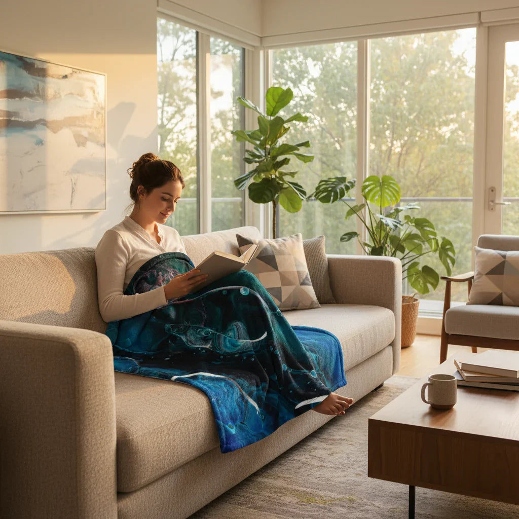 Beige Sofa Reading
