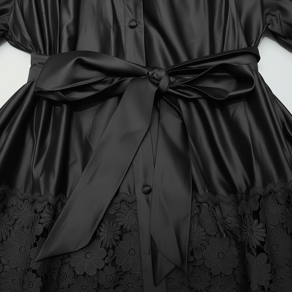 Belt & Buttons Black