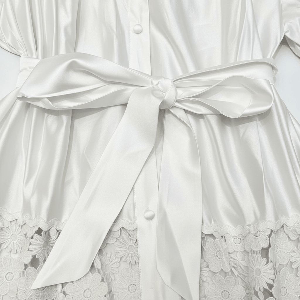 Belt & Buttons Detail White