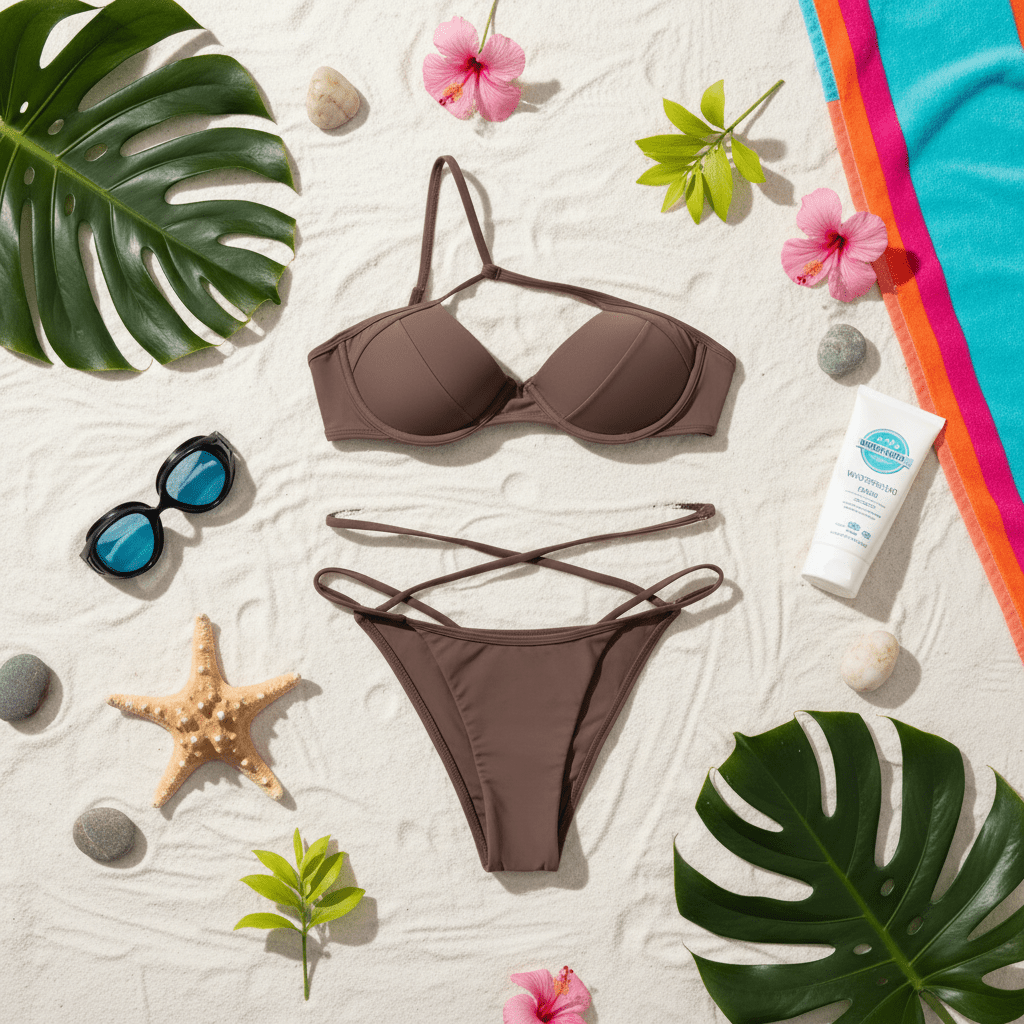 Bikini Set with Swimming Accessories
