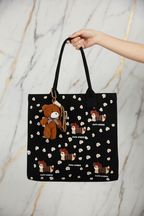 Black Cute Puppy Bag in Hand