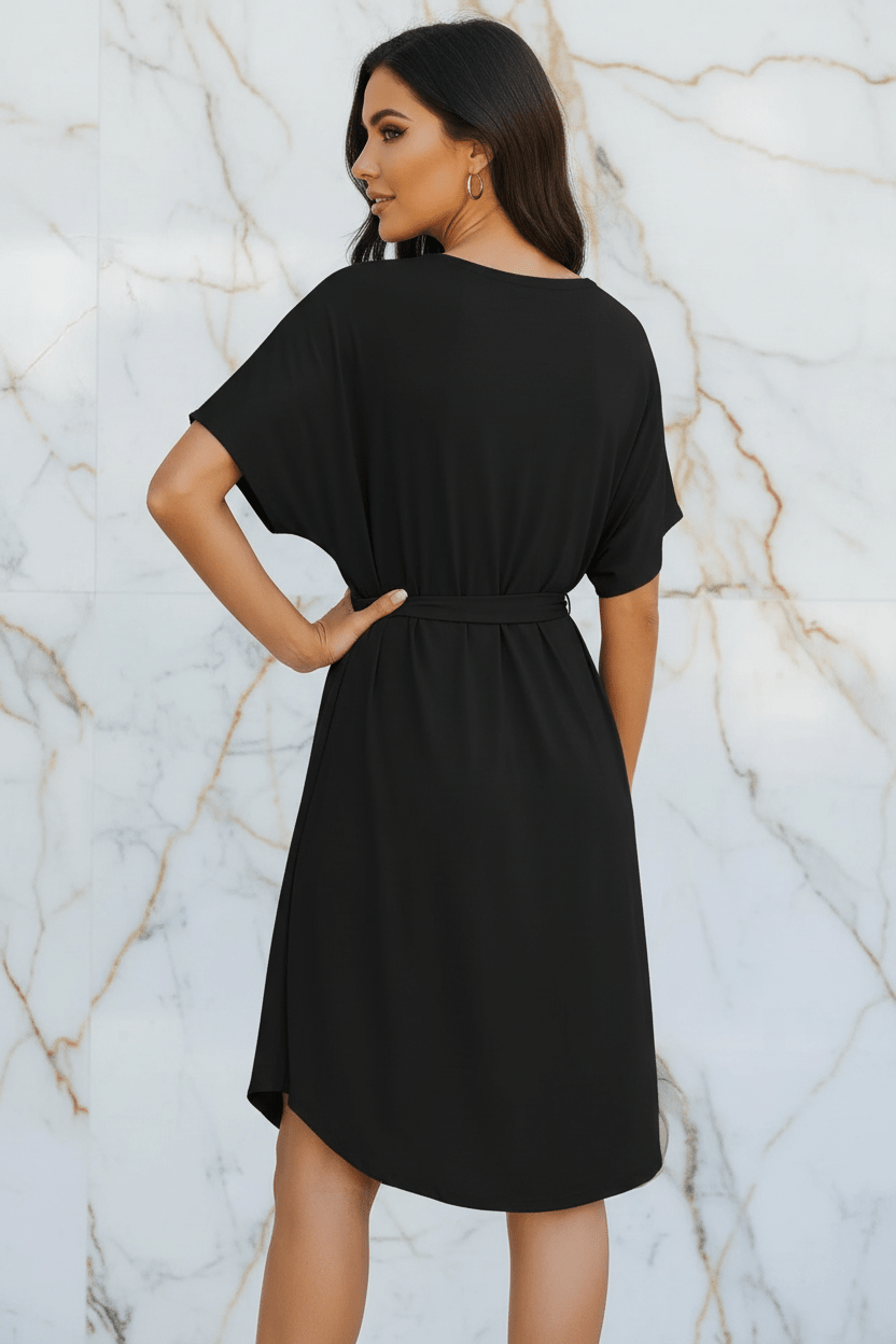 Black Dress - Back View Correct Length