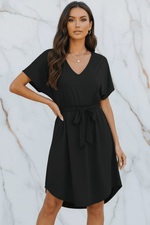 Black Dress - Front View Correct Length