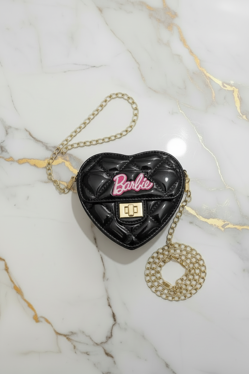 Black heart bag - front view