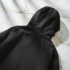 Black jacket back fabric texture