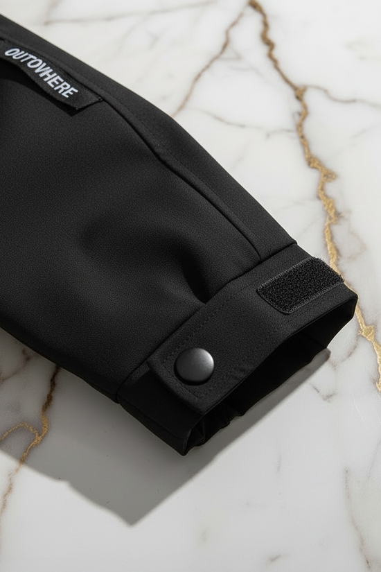 Black jacket cuff detail