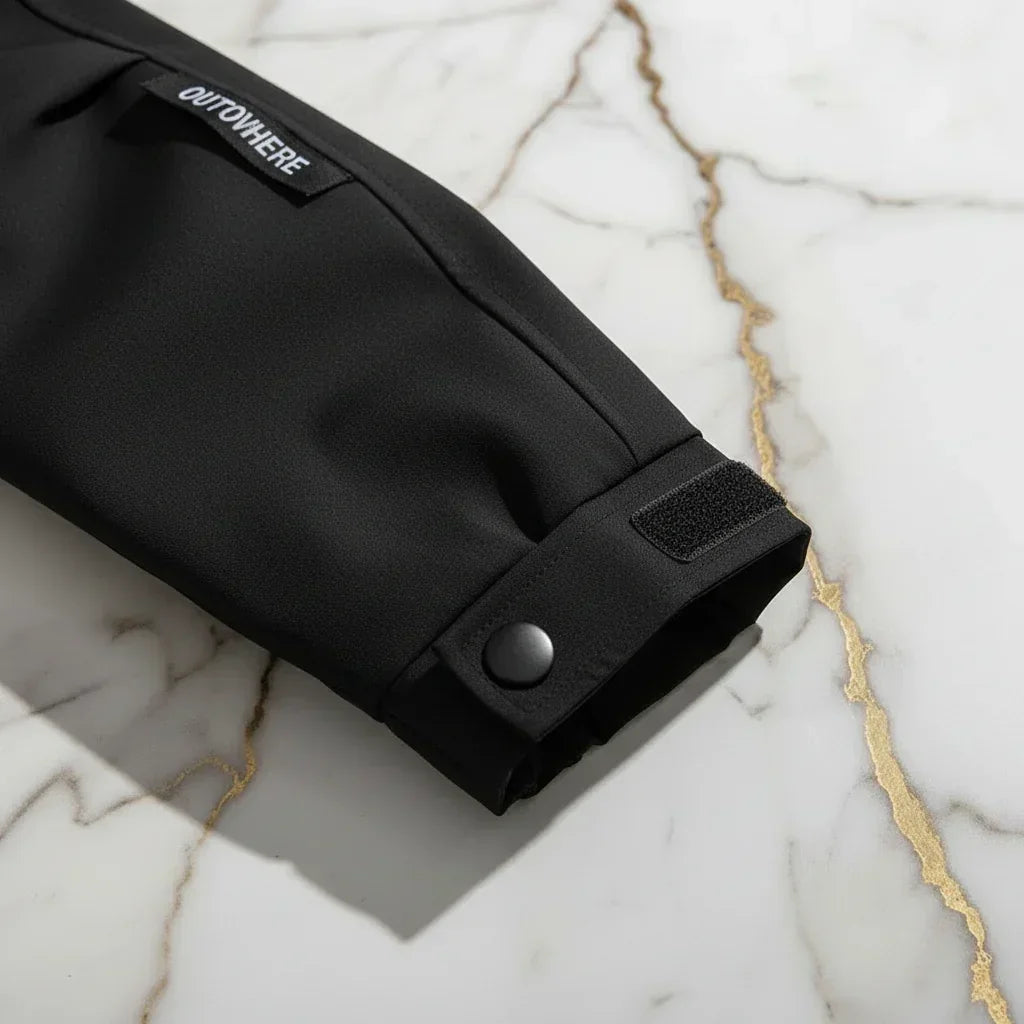 Black jacket cuff detail