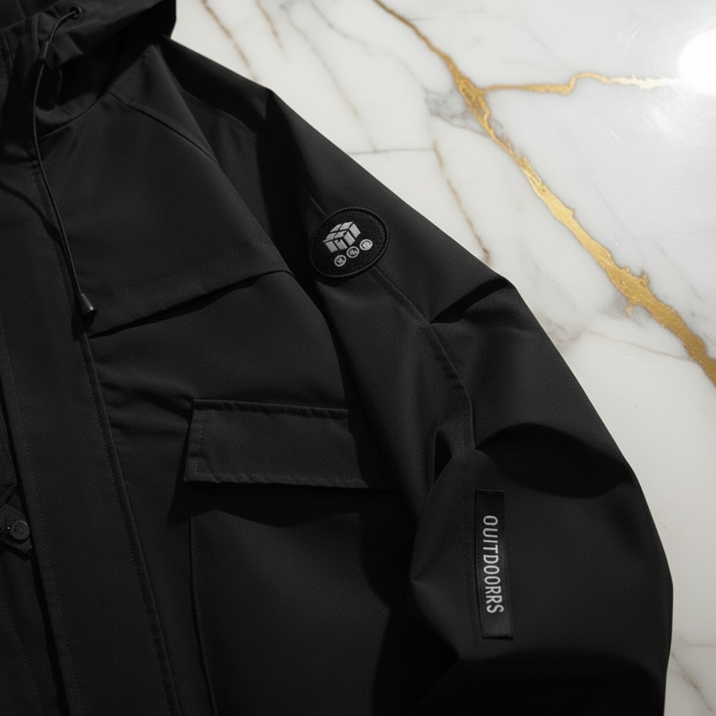 Black jacket pocket detail